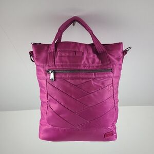Lug Courier North/South Convertible Crossbody Tote in the Contemporary Orchid